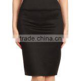 Office Ladies Skirt Designs 2018 Navy & Red Floral Classic Pencil Skirt Women Office Wear thumbnail-5