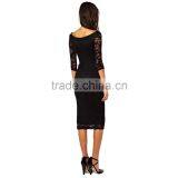 Fashion Women Evening Party Cocktail Long Sleeve Summer Lace Short Mini Dress thumbnail-3