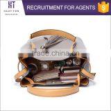 Fashion Women Genuine Top Cow Leather Travel Shoulder Bags Wholesale High Quality Big Size Shoulder Handbags For Ladies thumbnail-6