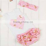 2016Gold Polka Dot Baby Outfits Top Quality Baby Clothes Baby Dresses thumbnail-3
