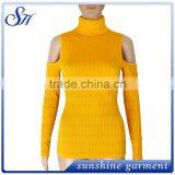 2017 Lady Fashion Off Shoulder Long Seleve Top thumbnail-1