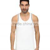 Mens Plain White Custom Gym Singlets for Mens thumbnail-1