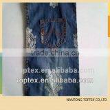 100% Cotton Printed Indigo Denim Fabric for Jeans thumbnail-2