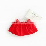 Red Color Baby Clothes 3 Pieces Set Off Shoulder Tulle Bloomer Wholesale Products thumbnail-2