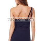 Custom Fashion Bodybuilding Sports Fitness One Shoulder Tank Tops for Sale thumbnail-4