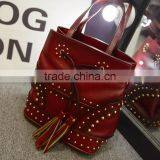 DY0065Z Europea Hot Sale Ladies Winter Rivet Bucket Bag thumbnail-1