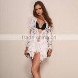 Runwaylover 056 2017 Women Summer Sexy Lace Coat And Shorts Sets thumbnail-3