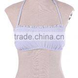 Monogrammed Seersucker Bandeau Swim Top thumbnail-3