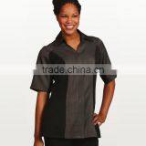 High-Quality Raglan Short Sleeve 100% Recycled Polyester Dual Tone Housekeeping Tunic for Women thumbnail-2