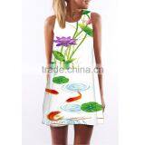 HOT Plus Size Slit Sleeveloose Irregular Mini Chiffon Dresses Women Summer Dress 2015 New Fashion thumbnail-3