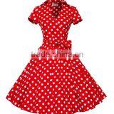 Walson Women's 1950s V-neck Vintage Rockabilly Full Circle Dress thumbnail-1