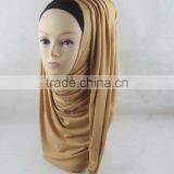 Muslim Lengthened Curling Scarf Korea Sweater Scarf Arabic Pure Color Scarf thumbnail-1