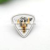 White PU Leather Sew on Patches With Gold Metal Plates Fashion Clothing Label for Jeans/jacket PLB-013 thumbnail-2