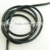 High Quality Black Round Real Leather Jewelry Cord 5mm thumbnail-1