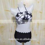 Yellow Rose Palm Tree Swimwear Bikini/ Kohi Latest Fashion Shell Mermaid Bikini Swimwear thumbnail-2