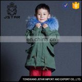 China supplier cheap short faux fur parka jacket top quality boys fur coat