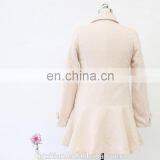 Wholesale Sweet Long Sleeve Pink Wool Dress Coat thumbnail-5