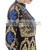 Women Navy Blue Color Occasion Wedding Party Wear Semi-Stitched Dress Material 2017 (anarkali Dresses) thumbnail-5