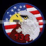 Custom Embroidered Patch,3D Embroidery Patch Eagle With American Flag Logo thumbnail-1