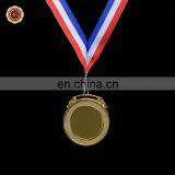 Wr Quality 24k Gold Plated Blank Medal Wholesale Metal Medal With Free Ribbon for Awards Ceremony thumbnail-3