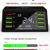 Universal 60w 8 Ports QC3.0 Smart Multi Usb Wireless Charger For Mobile Phone thumbnail-4