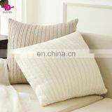 BSCI 100% Polyester Cable Knit Pillow Case Custom Solid Color Cozy Crochet Pillow Case thumbnail-1