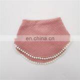 100% органические хлопковые муслиновые салфетки для младенцев с ленточкой и помпонами