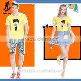 Lover Couples t Shirt With Customized Printing in 100% Carted Cotton Material thumbnail-3
