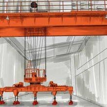 10+10 Ton Double Beam Overhead Crane With Revolving Electromagnetism Hanger thumbnail-1