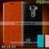 MOFi Brand RUI Series PU Leather Flip Phone Cases Cover for LG G3, TPU Back Cover for LG G3 thumbnail-1