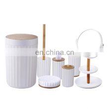 Home Decoration Beach Theme White Plastic Jewelry Tree Complete Bamboo Antique Bathroom Accessories Sets