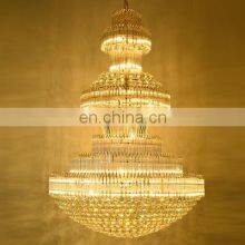 Large Hotel Lobby Luxury Pendant Lamp Crystal Chandelier LED Pendant Light thumbnail-4