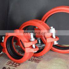 Clamp Pipe Water Supply Pipe Clamp Grooved Ductile Iron Clamp Factory Direct Selling Grey Grooved Clamp thumbnail-1