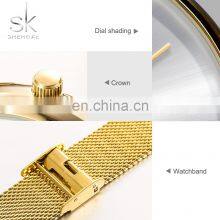 SHENGKE Ladies Watch SK Watch K0105L Business OL Feel Handwatch Geometric Design Gold Ultra Wristwatches thumbnail-5