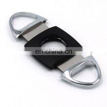 Black Yellow Red Double Blade Stainless Steel Cigar Cutter thumbnail-3