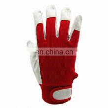 Safety Gloves Men Women Red Sheepskin Soft Driving Cut Resistant Leather Working Gardening Gloves thumbnail-4