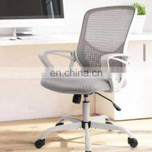 Gray Office Chair Ergonomic Desk Task Mesh Chair With Armrests Swivel Adjustable Height thumbnail-2