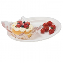 10 Inch Sturdy Greaseproof Microwavable Compostable Disposable Bamboo Fiber Restaurant Party Paper Plate Biodegradable