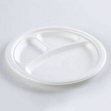 Disposable Biodegradable 9INCH 3C PLATE Take Away Sugarcane thumbnail-4