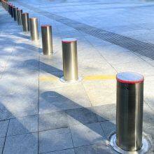 Custom Shopping Mall High Security Access Warning Led Light Automatic Electric Retractable Barrier Rising Bollard thumbnail-3