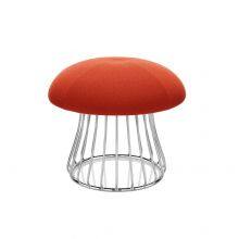 Hollow Iron Leg Velvet Footstool DF-07 thumbnail-1