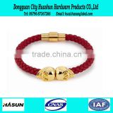 Handmade Braided Rope Knot Leather Bracelet with magnetic
