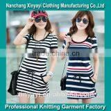 Fashion O-neck Stripe Short Sleeved Women Dresses From Nanchang China thumbnail-1