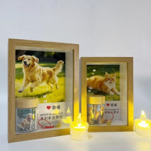 Pet Memorial Photo Frame Double Sided Wooden Dog Rotating Picture Frame thumbnail-2