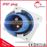 IP67 230V 125A 3P panel mounted plug