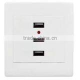 Top Quality 250V 3 USB Wall Outlet/10A Wall Outlet Socket/usb Outlet