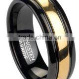 Hot Sale Tungsten Wedding Ring Two Tone Color Plating thumbnail-1