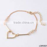 Delicate Polish Bar Bracelet Glass Beads Hollow Heartbracelet thumbnail-2