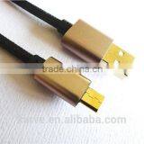 Metal Cover Usb Cable Micro 5pin Usb Cable With Braid