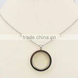 Round Stainless Steel Shiny Locket Pendant With Photo Blank Photo Pendant thumbnail-4